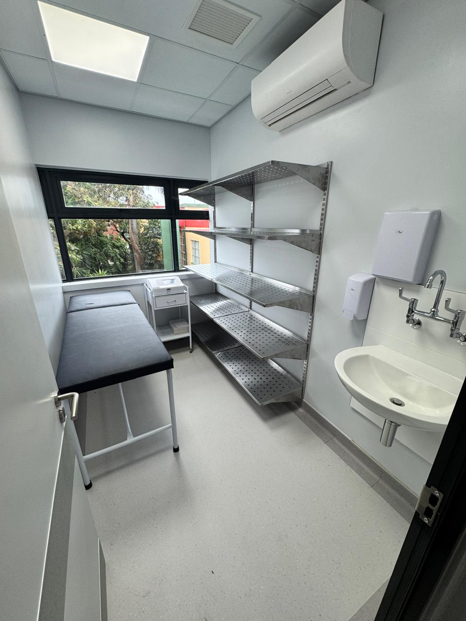 Doctors examination bed