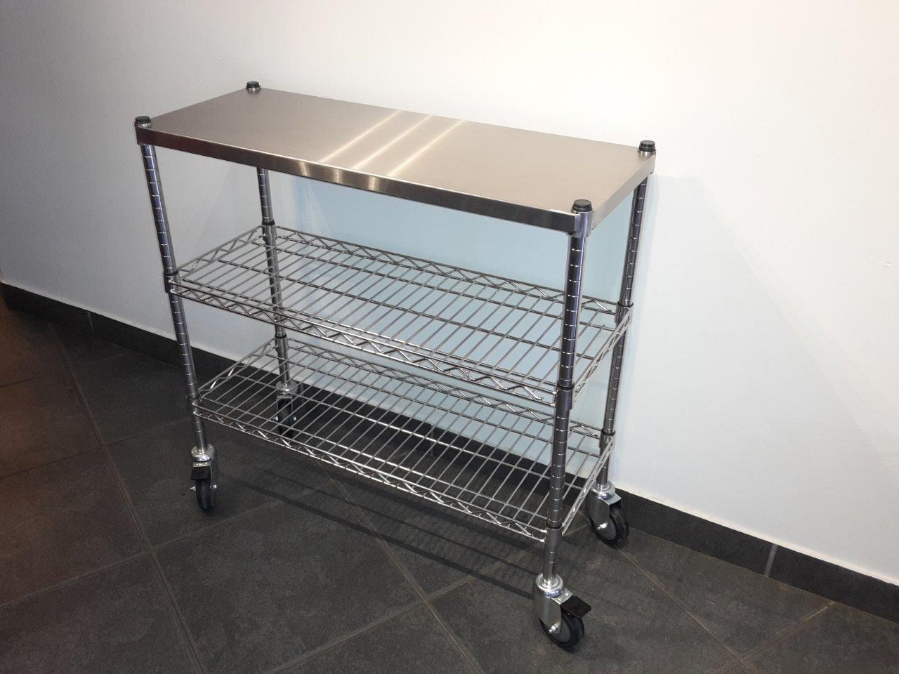 Thumbnail 2: Stainless steel combo shelving